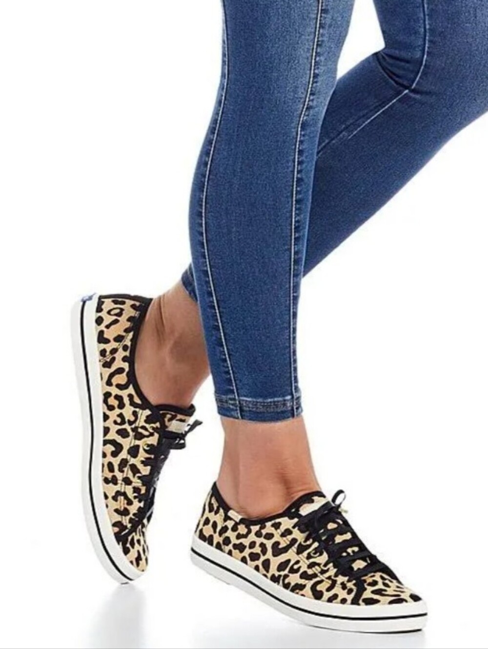 {7.5} Keds X Kate Spade New York Kickstart Genuine Calf Hair Sneaker Leopard